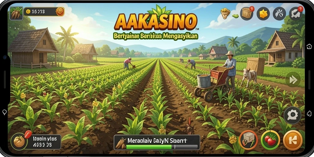 Tampilan gameplay AAKASINO yang menarik dengan berbagai jenis tanaman.