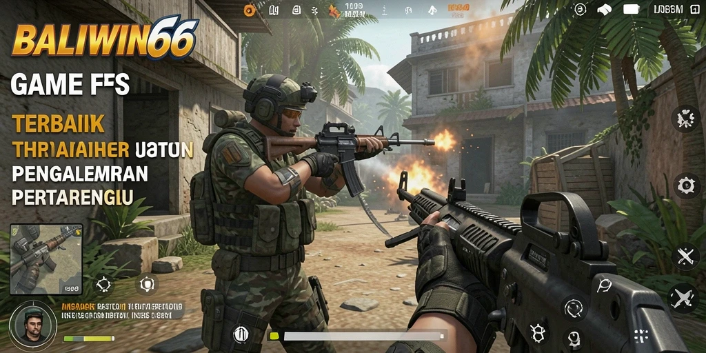 Tangkapan layar utama BALIWIN66 yang menunjukkan aksi seru dalam pertempuran FPS.