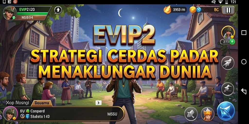 Tangkapan layar permainan EVIP2 menunjukkan pertarungan strategi yang mendebarkan.