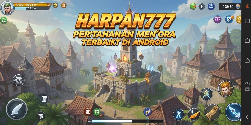 Tangkapan layar menunjukkan aksi intens gameplay Tower Defense yang seru.