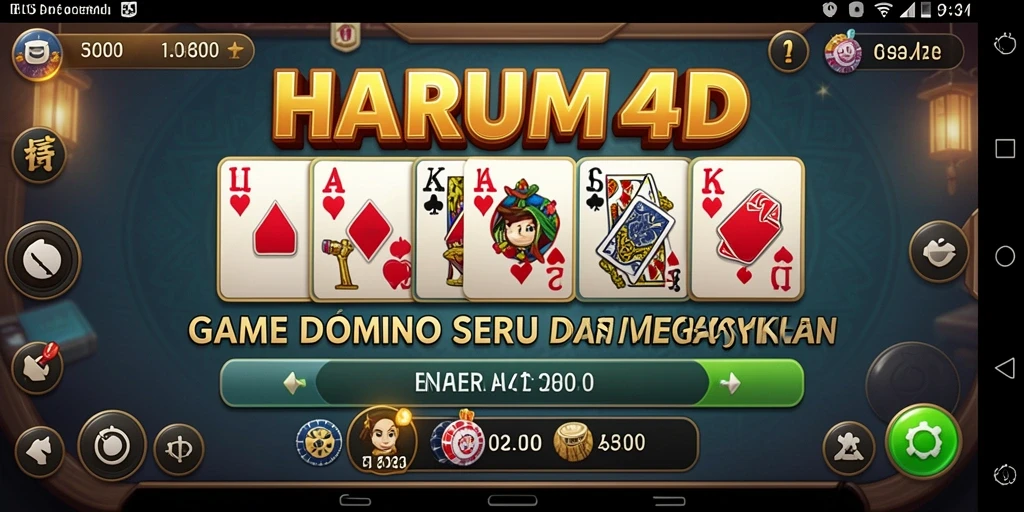 Tampilan gameplay domino yang penuh aksi di HARUM4D.