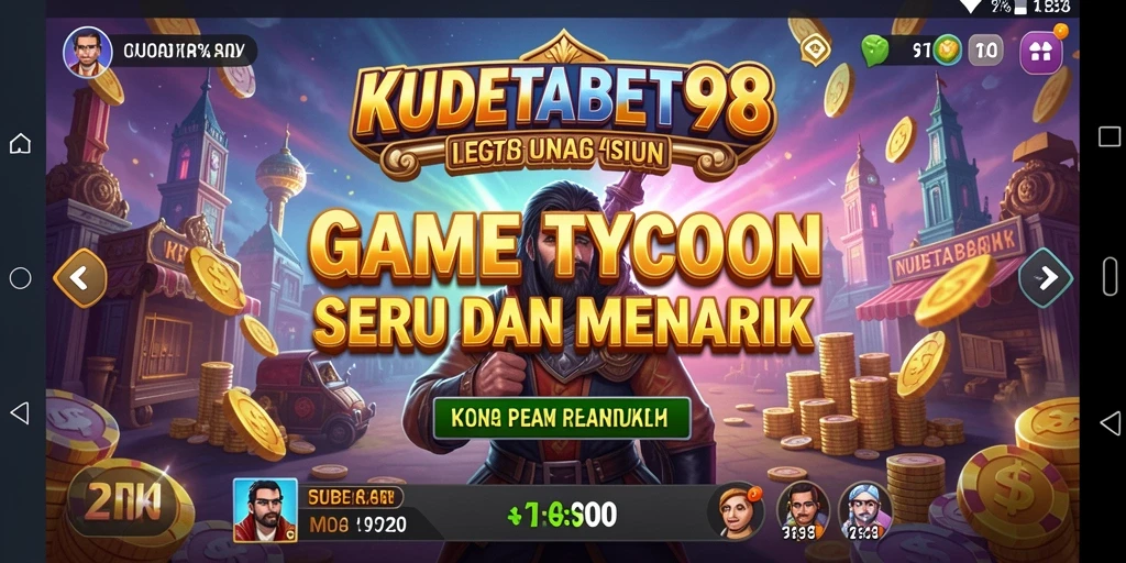 Tampilan gameplay menarik KUDETABET98 untuk pengalaman Tycoon.