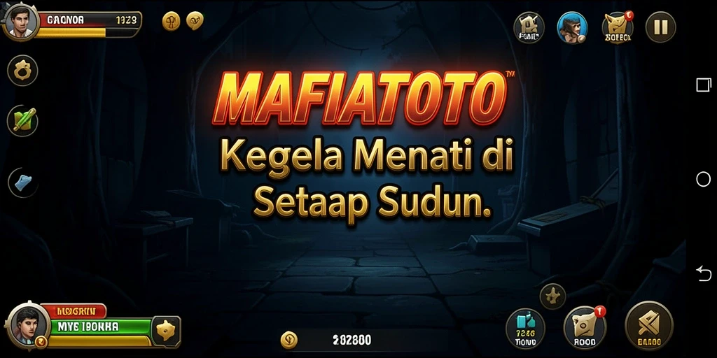 Screenshot gameplay MAFIATOTO menunjukkan suasana mencekam yang siap menghantui.