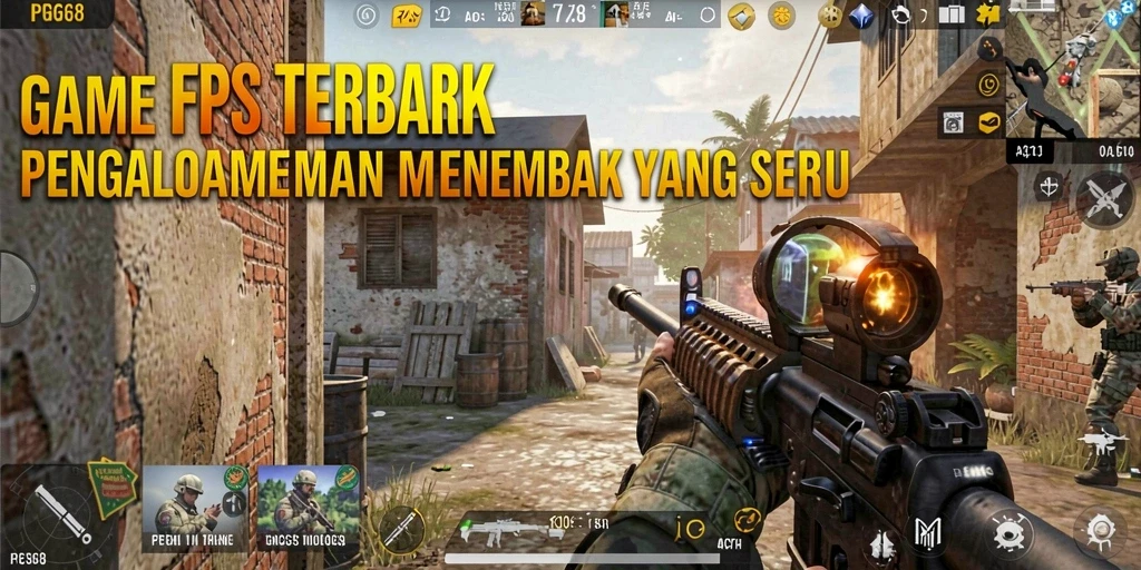 Gameplay intens PGG68 yang menampilkan aksi tembak-menembak yang mendebarkan.
