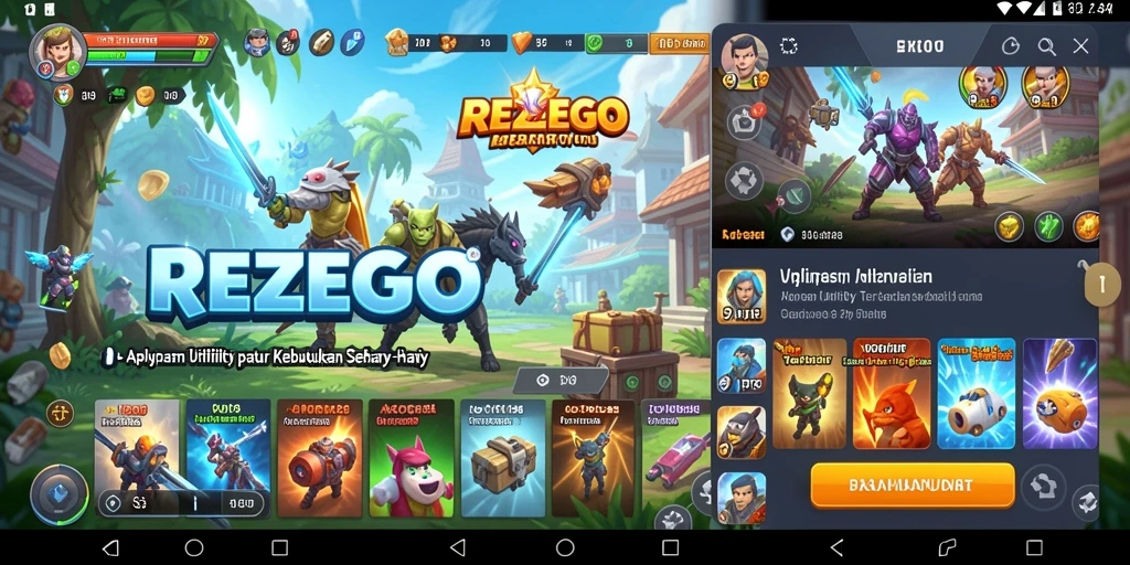 Tampilan antarmuka REZEGO yang sederhana dan fungsional.