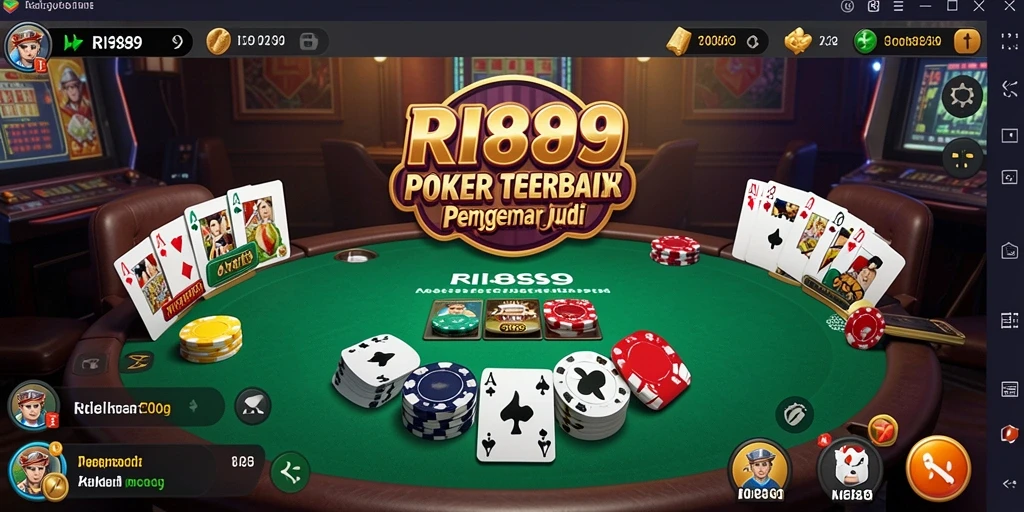 Tampilan gameplay Poker yang seru dan menantang di RI889.