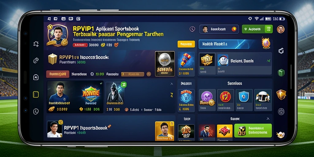 Tampilan gameplay Sportsbook yang menarik dan interaktif di RPVIP1.