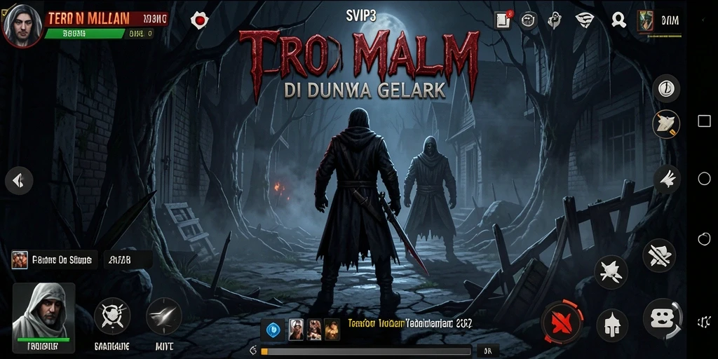Tangkapan layar menunjukkan gameplay menegangkan di SVIP3 dengan suasana horror yang mendalam.