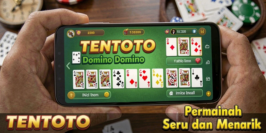 Gameplay TENTOTO yang seru dengan berbagai mode Domino.